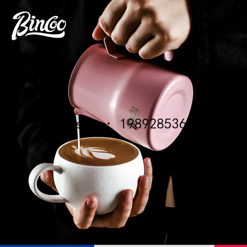 

Xl coffee big belly latte art cylinder professional coffee milk jug stainless steel latte art cup with scale