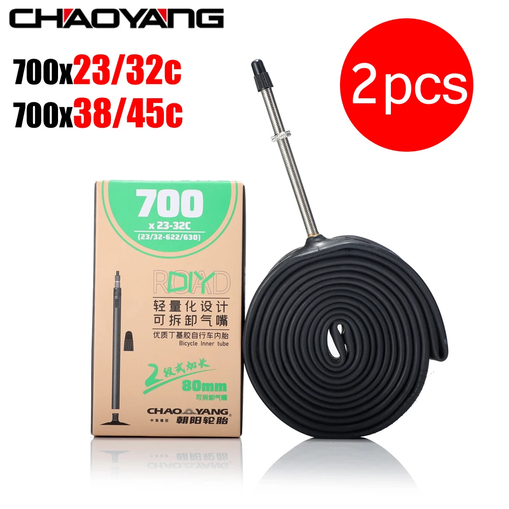 CHAOYANG bicycle inner tube 700c Bicycle camera 700x23c/25c/28c/32c/35c/38c/45c Schrader Presta Detachable air nozzle