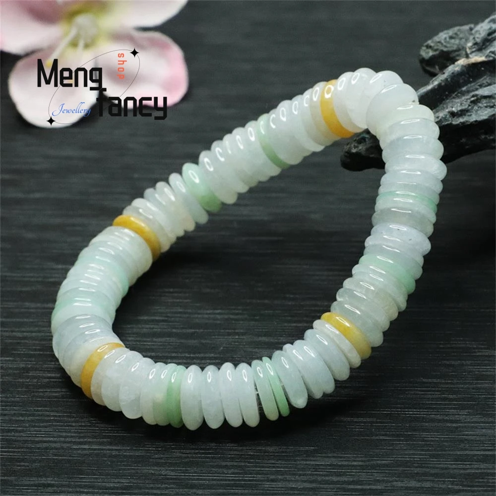 Natural Myanmar Jadeite Bracelet Peace Buckle Jade Bracelet Exquisite Elegant Simple High-grade Luxury Quality Fashion Jewelry