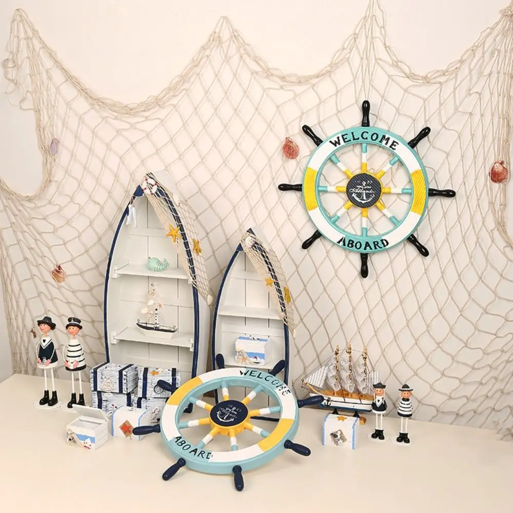 

Wall Mounted Photo Hanging Fishing Net Multi-size with Shells Net Display Wall Decor Coastal Style Bohemian Beach Theme Decor