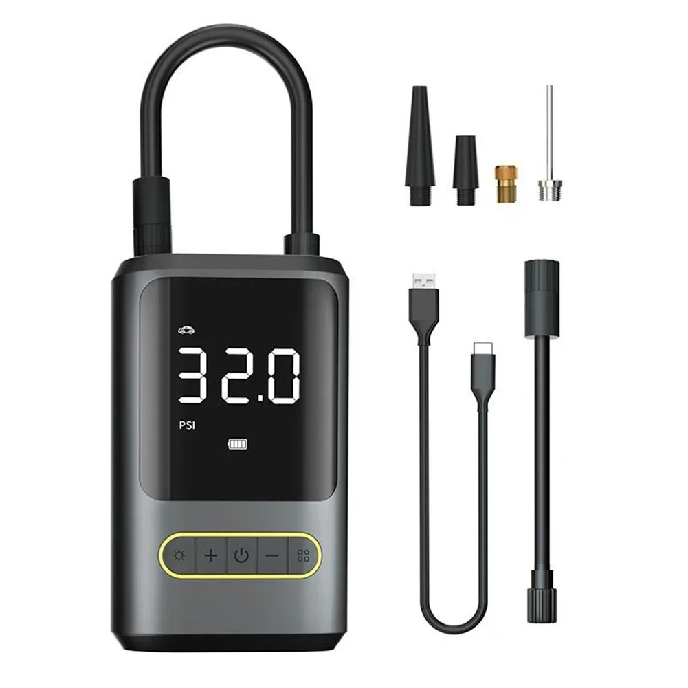 مضخة كهربائية متعددة الأغراض بقدرة 150 رطل لكل بوصة مربعة - USB من النوع C قابلة لإعادة الشحن للدراجة والدراجات النارية