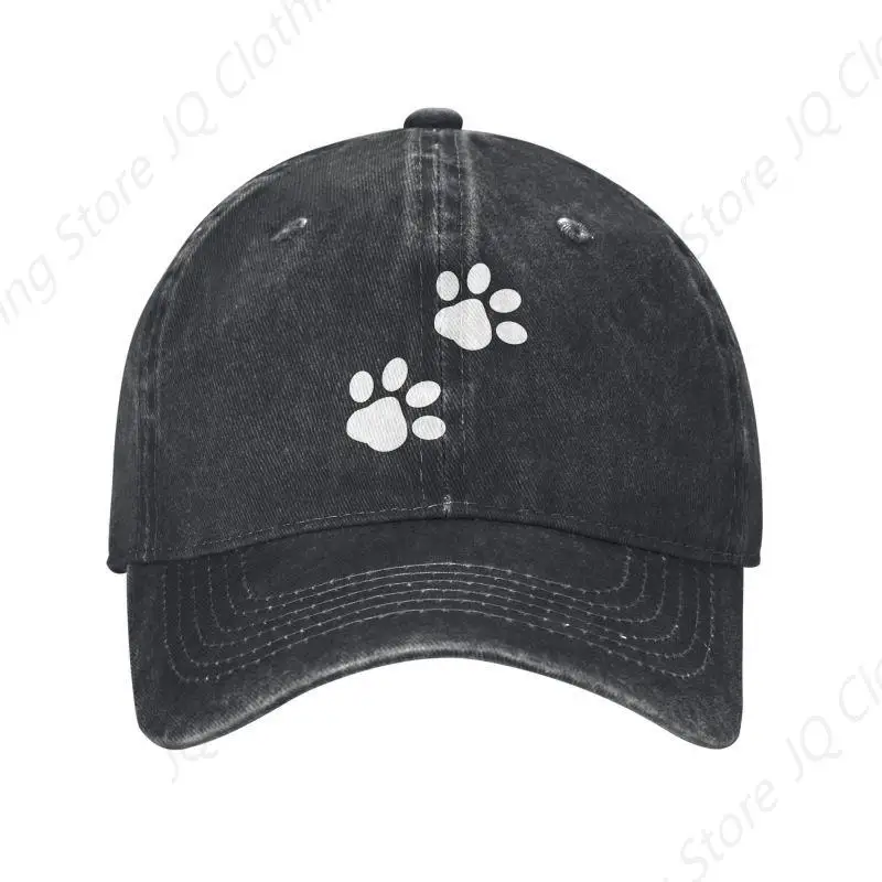 

Custom Unisex Cotton Dog Paw Pattern Baseball Cap Adult Pet Lover Adjustable Dad Hat for Men Women Sports