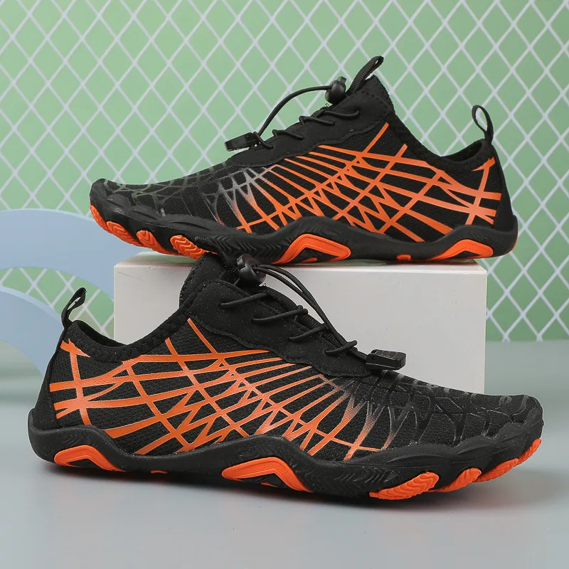 

Men Women Water shoes Upstream Wading Swimming Barefoot Five Fingers Aqua Shoes Colorful Beach Seaside Light Unisex Sneakers New