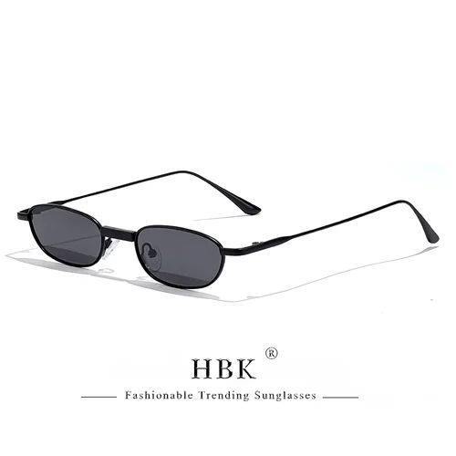 HBK nuevas gafas de sol polarizadas Retro para hombre, lentes Tac con montura pequeña, gafas de sol Punk para mujer, gafas de fiesta para pescar al aire libre