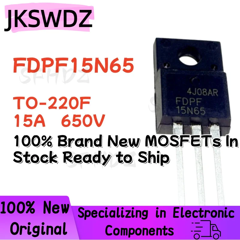 10/20/30PCS FDPF15N65 TO-220F 15A 650V 100% Brand New MOSFETs In Stock Ready to Ship