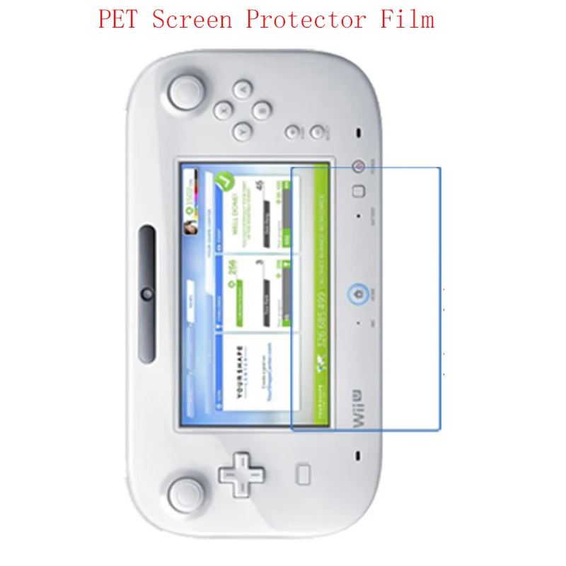 Soft Plastic Matte/Anti-Glare Clear HD PET Screen Protector Protective Guard Film For Nintendo Wii U 6.2 inch 10PCS