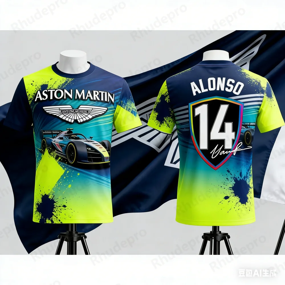 

Aston Martin Canada T-Shirt 2026 Lance Stroll 18 ALONSO 14 Canadian Racers Team Racing Quick Drying Motorcycle Outdoor