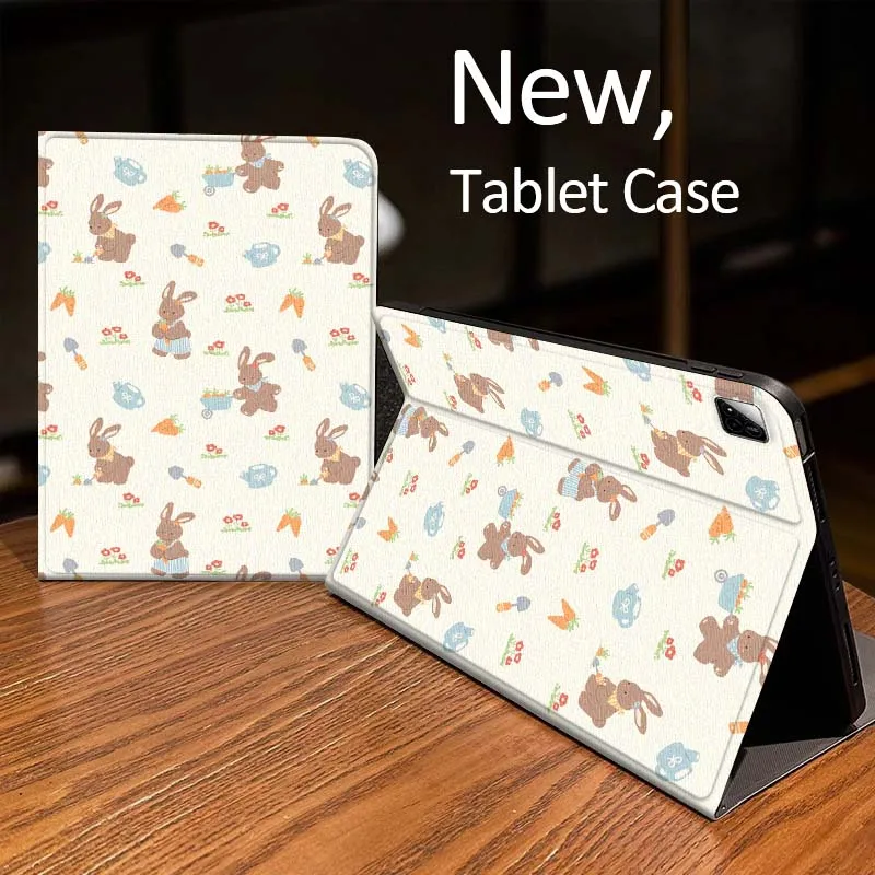 

Cartoon Bear Floral Ribbon For Xiaomi Mi Redmi Pad 2 4 5 7S 6S 6 7 8 Plus SE Pro K 2025 inch 8.7 11 Tablet Case