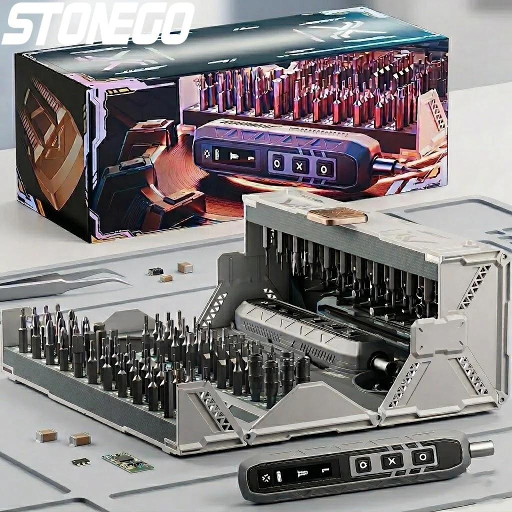 

Cordless Precision Screwdriver Set 3 Torque Modes 160 Magnetic Bits Repair Tool Kit Electronics