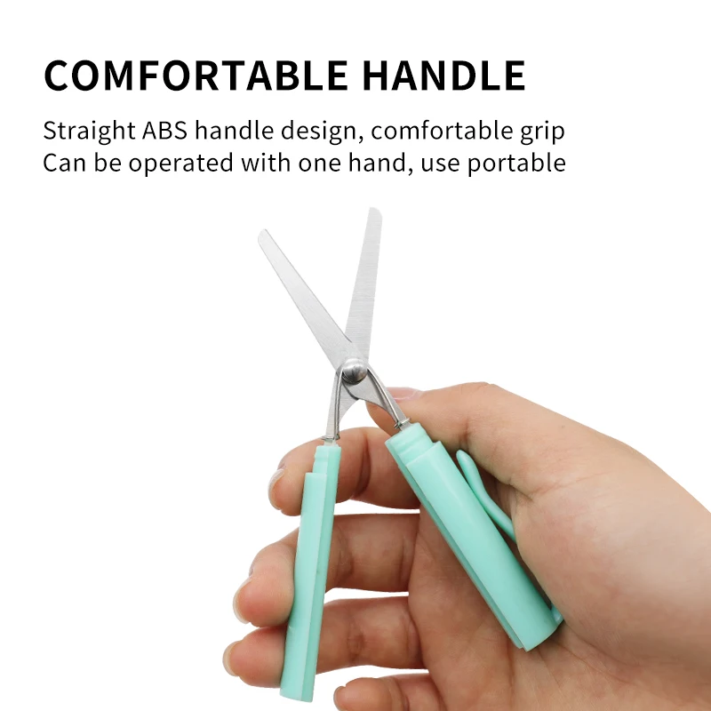 Portable Pen Shape Scissors Creative Safe Folding Scissors DIY Multifunction Paper-Cutting Art Tool School Office Supplies