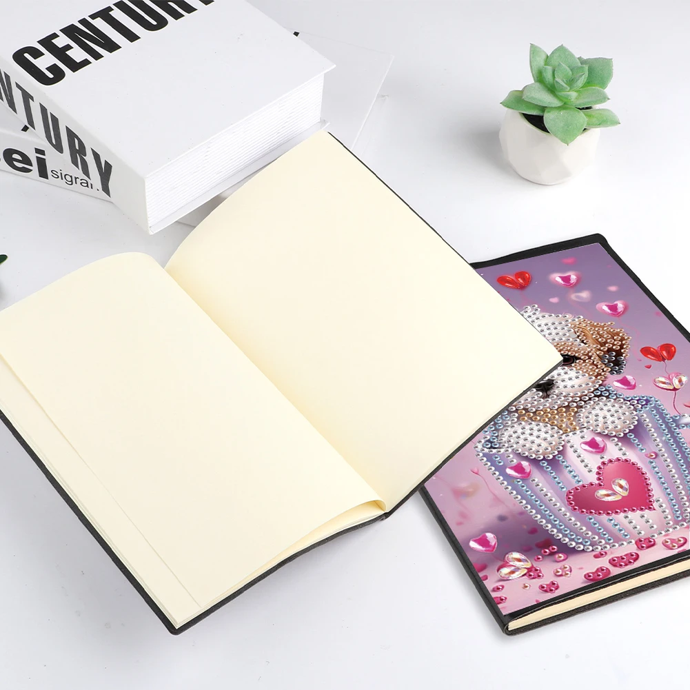 50 หน้า A5 รูปพิเศษรูปแบบสีสัน 5D เพชร Drawing Book Art เจาะภาพวาดไร้สาย Strip สมุดบันทึกสําหรับชายหญิง