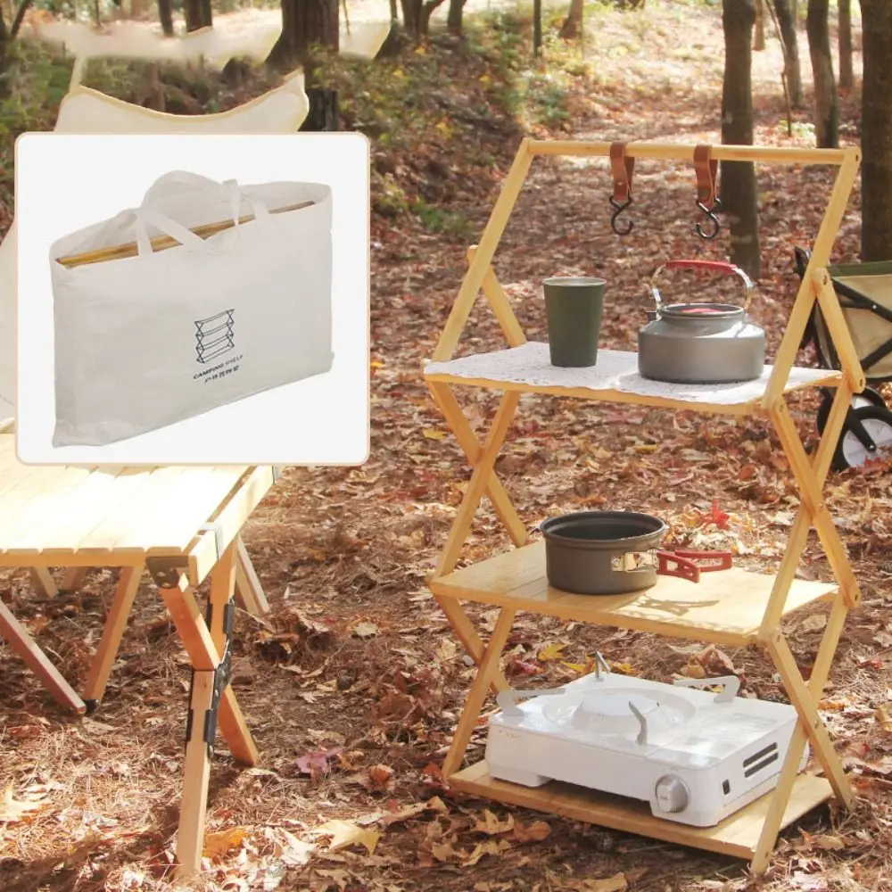 Canvas & Cotton Outdoor Camping Storage Bags Durable Carry Bags Shelf Organizing Function Camping Shelf Organizer Bags Picnic