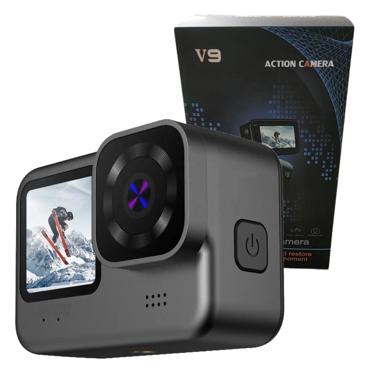 

New style 4K Ultra HD Appearance Patent Action Camera body Waterproof 5M DV Camcorder WIFI double action Sports Camera