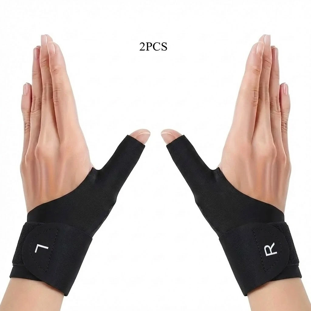 2 Pack Breathable Wrist Thumb Wrap Adjustable Soft Grip Support For Typing Writing Daily Office Home Work Hand Protection Sleeve