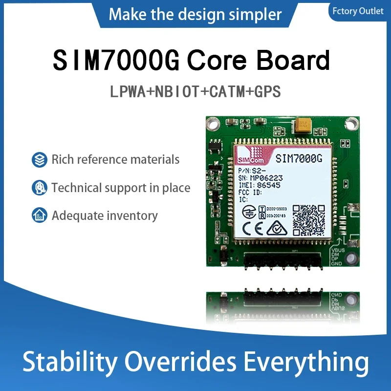 

NBIOT CATM SIM7000G Wireless Communication Module PCIE/USB Dongle Core Board for IoT Applications