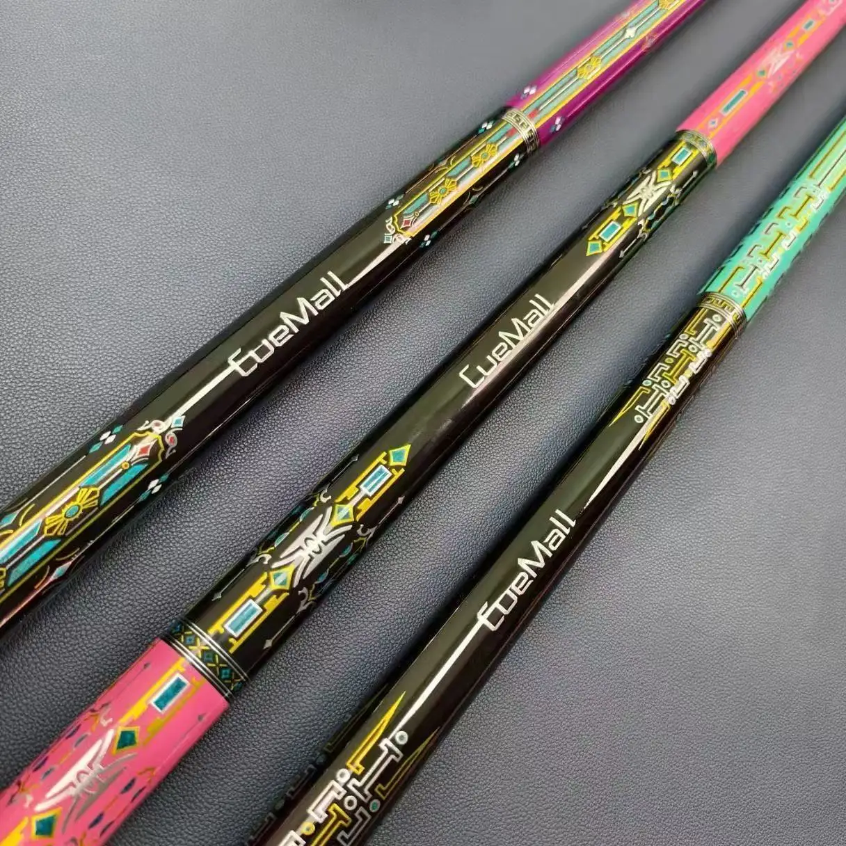 

New Arrival Handmade Pool Cue Premium Maple Wood 13MM Genuine Leather Tip 4-Hardness Level 18-Step Piano Mirror Finish Lacquer