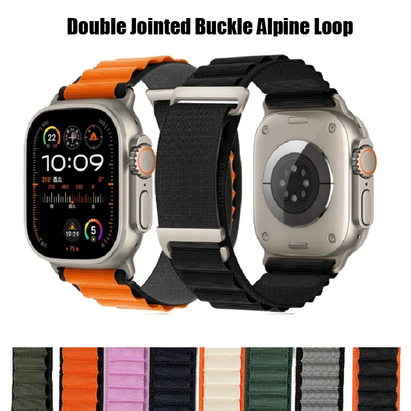 

Alpine Loop For Apple Watch Ultra 2 band 49mm 45mm 41mm 40mm 44mm 38mm 42mm Correa Bracelet iWatch Series 9 8 7 6 4 5 SE Strap