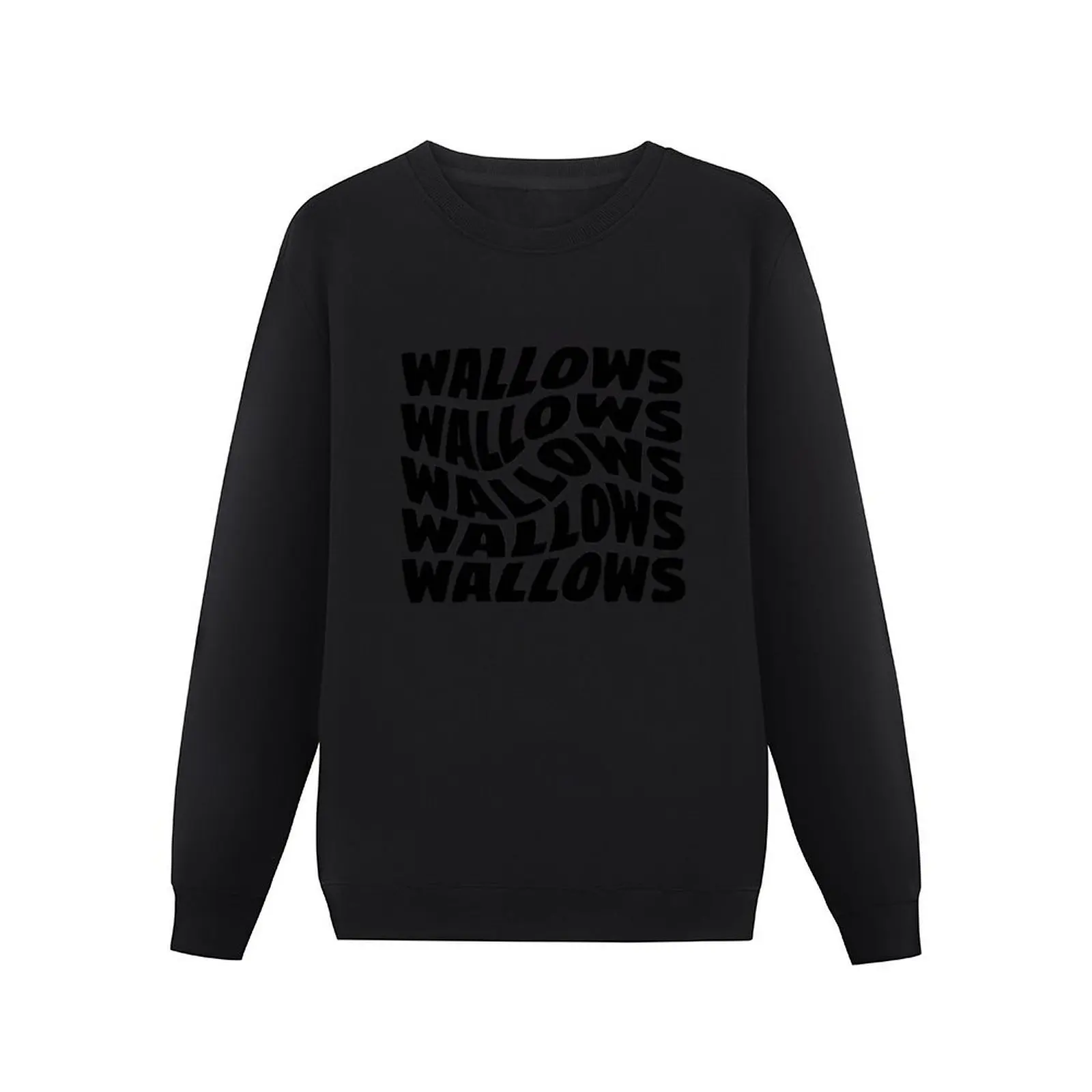 black wallows swirl design Pullover Hoodie anime clothing men's sweat-shirt set aesthetic sweatshirts