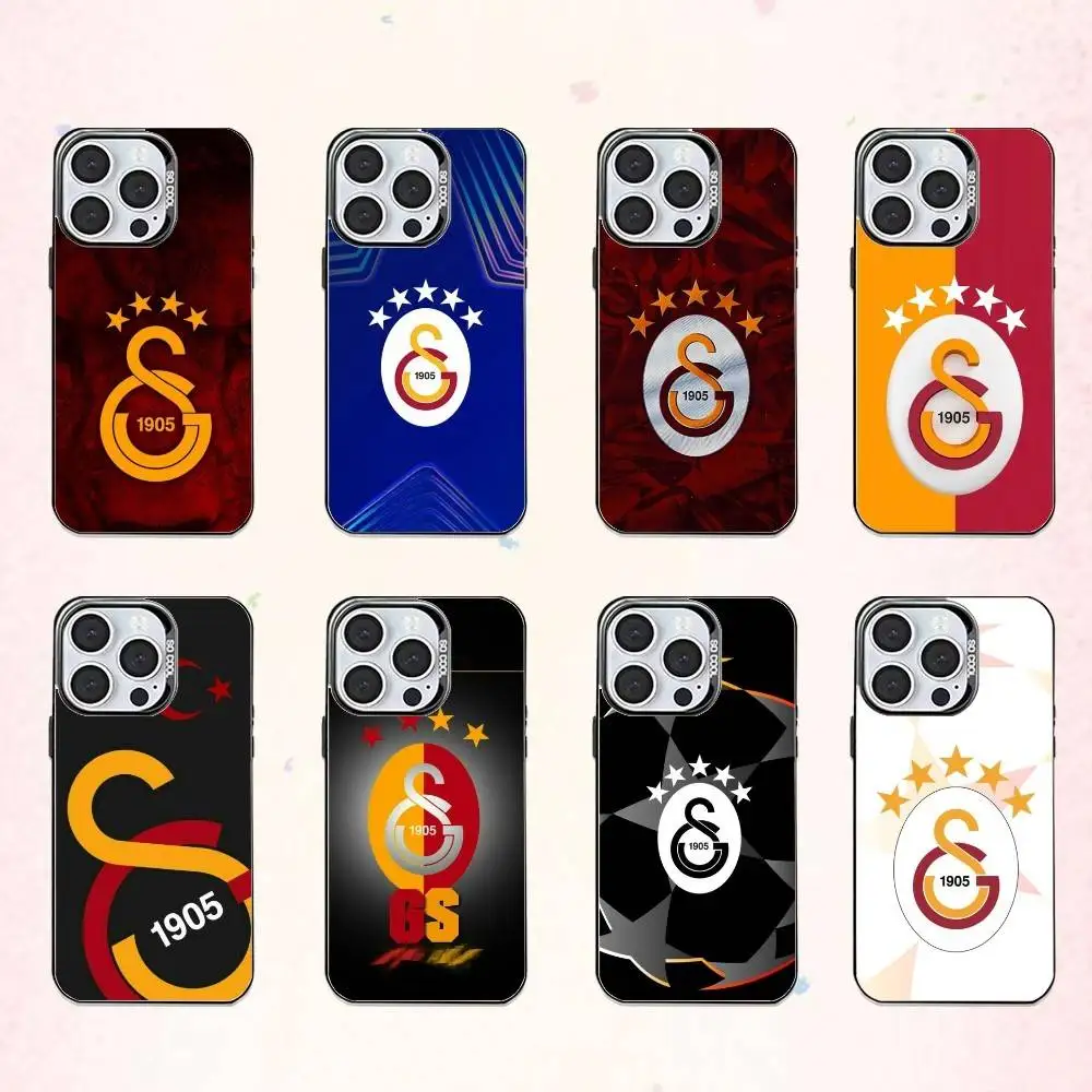 

COOL G-Galatasaray-ClubS Phone Case For iPhone17,16,15,14,13,12,11 Plus,Pro Max Colored Silver Plated Inside Cover