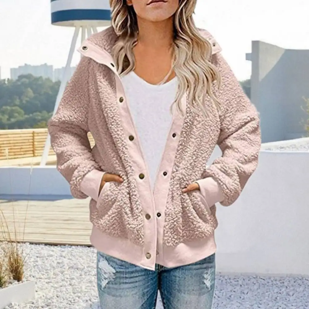 Elegant Teddy Bear Hoodie Womens Faux Fur Coat Autumn Winter Warm Soft Hooded Fleece Jacket Girl Plush Overcoat Thick Outerwear