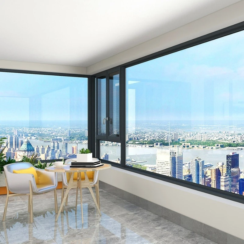 Large glass soundproof floor-to-ceiling windows, windows, balconies, aluminum alloys
