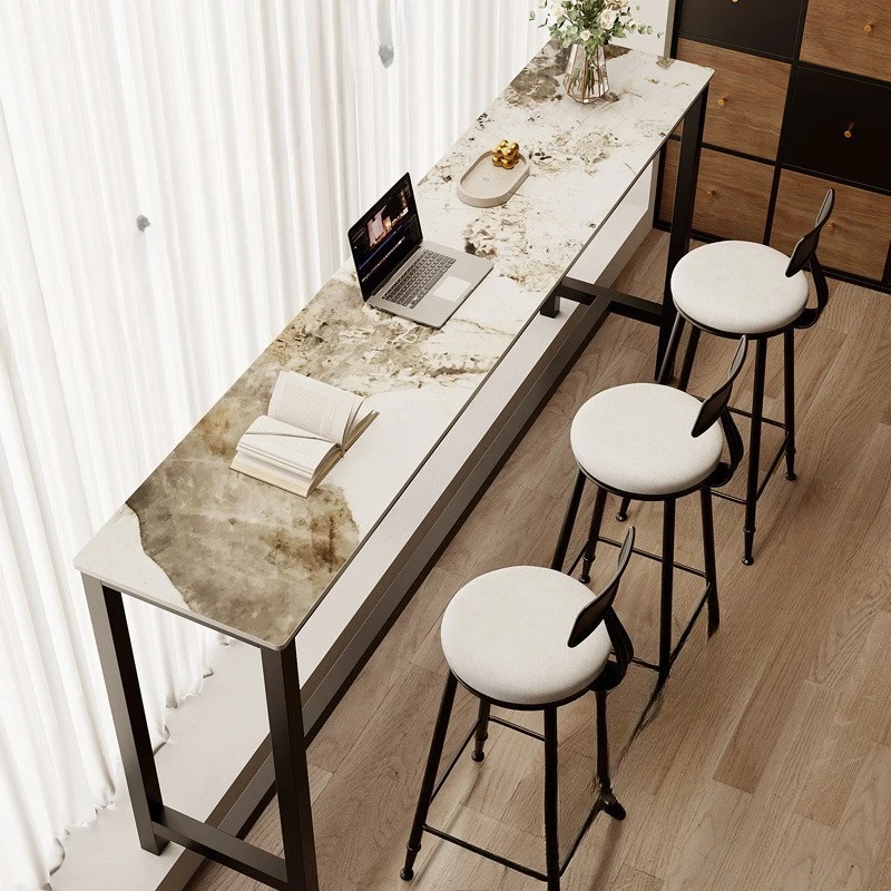 

Wholesale rock slab balcony household against the wall long simple island bar