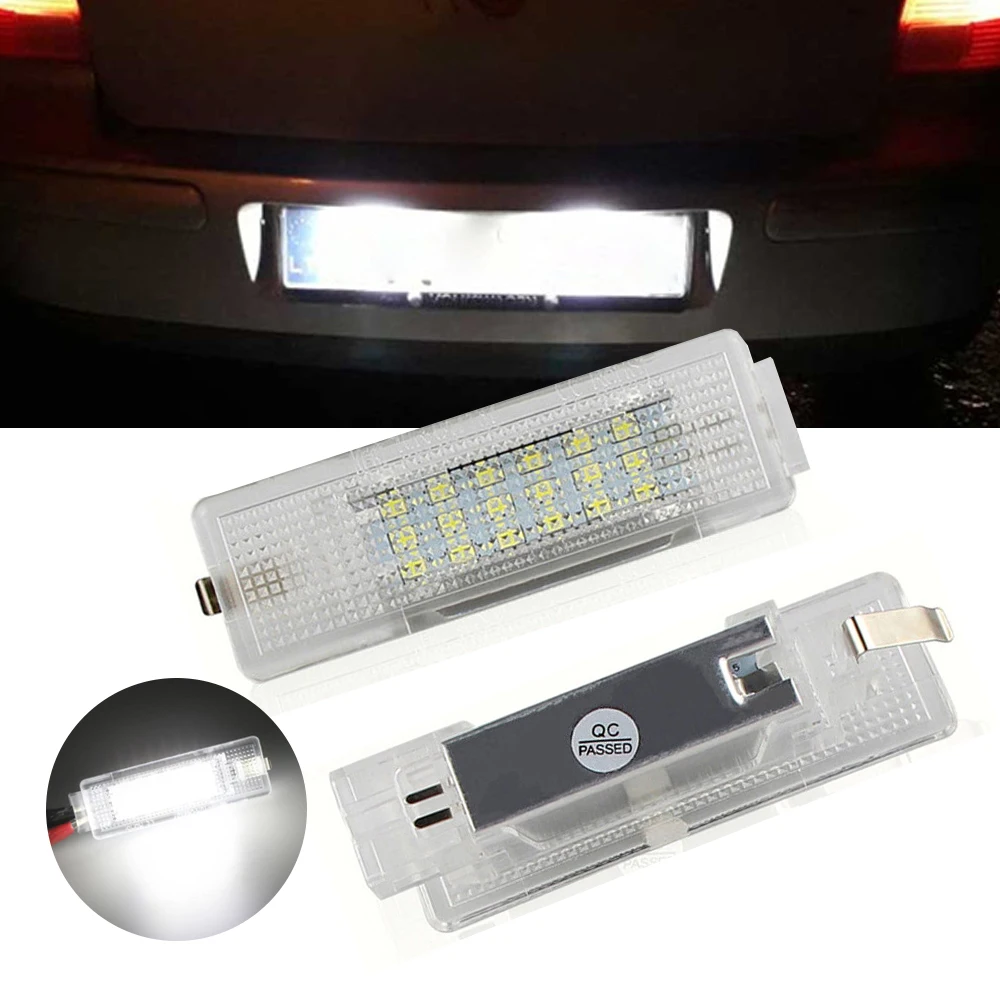 

OKEEN LED Number License Plate Light Lamp For VW Passat B6 CC Eos Golf 4 5 6 7 MK7 Polo Superb Seat Leon Altea Car Accessory 12V