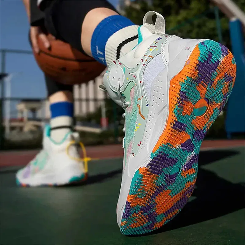 

Shock-Absorbing Basketball Shoes, Men'S Cement Court Practical Basketball Shoes, Anti-Slip And Wear-Resistant Sports Shoes
