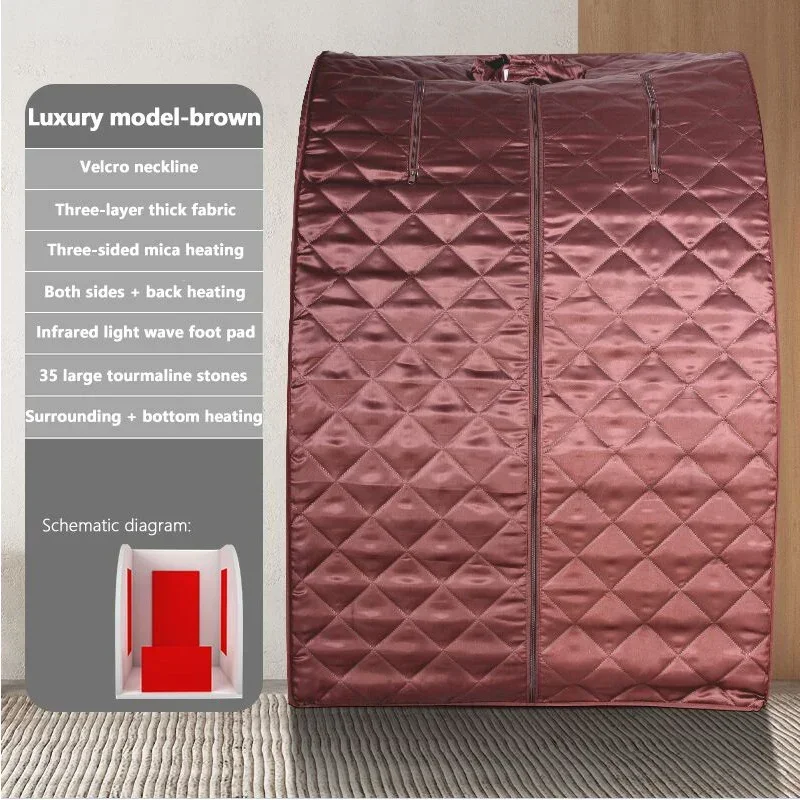 Household Far-infrared Sauna Rooms Home Steamer Shower Cover Portable Sauna Bag Sweat Steam Cabin Single Spa Fumigation Machine