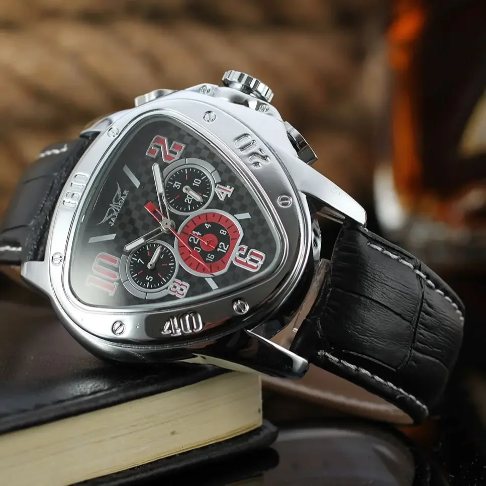 

Forsining Men's Automatic Mechanical Watch Authentic Genuine Leather Strap 24 hour Calendar 3 Dials Casual Reloj Design Clock