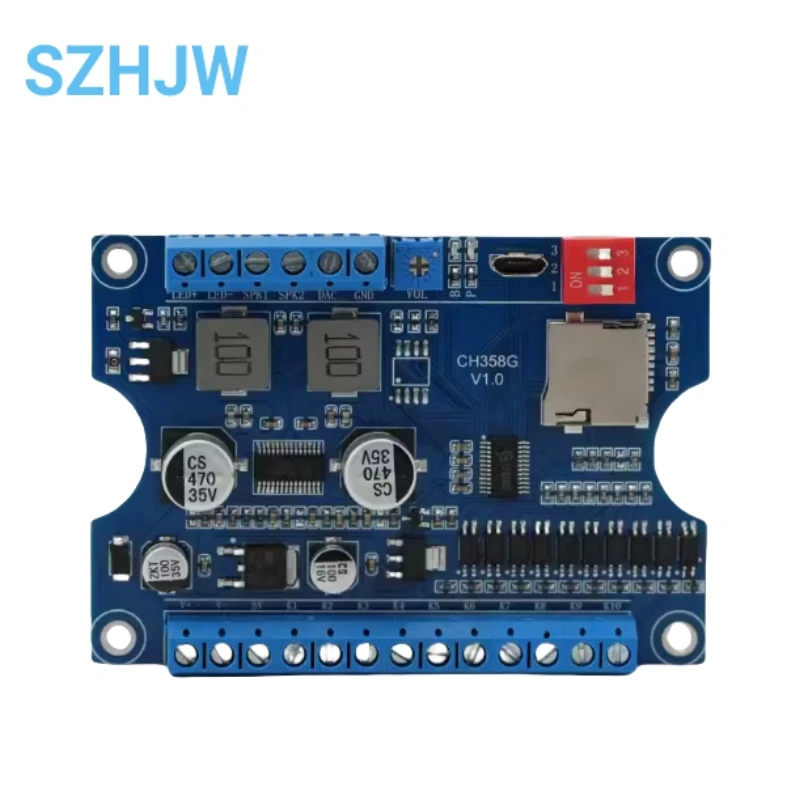 Voice Module Player Board Industrial Grade 24V High Power High And Low Level Trigger One To One MP3 Player CH358