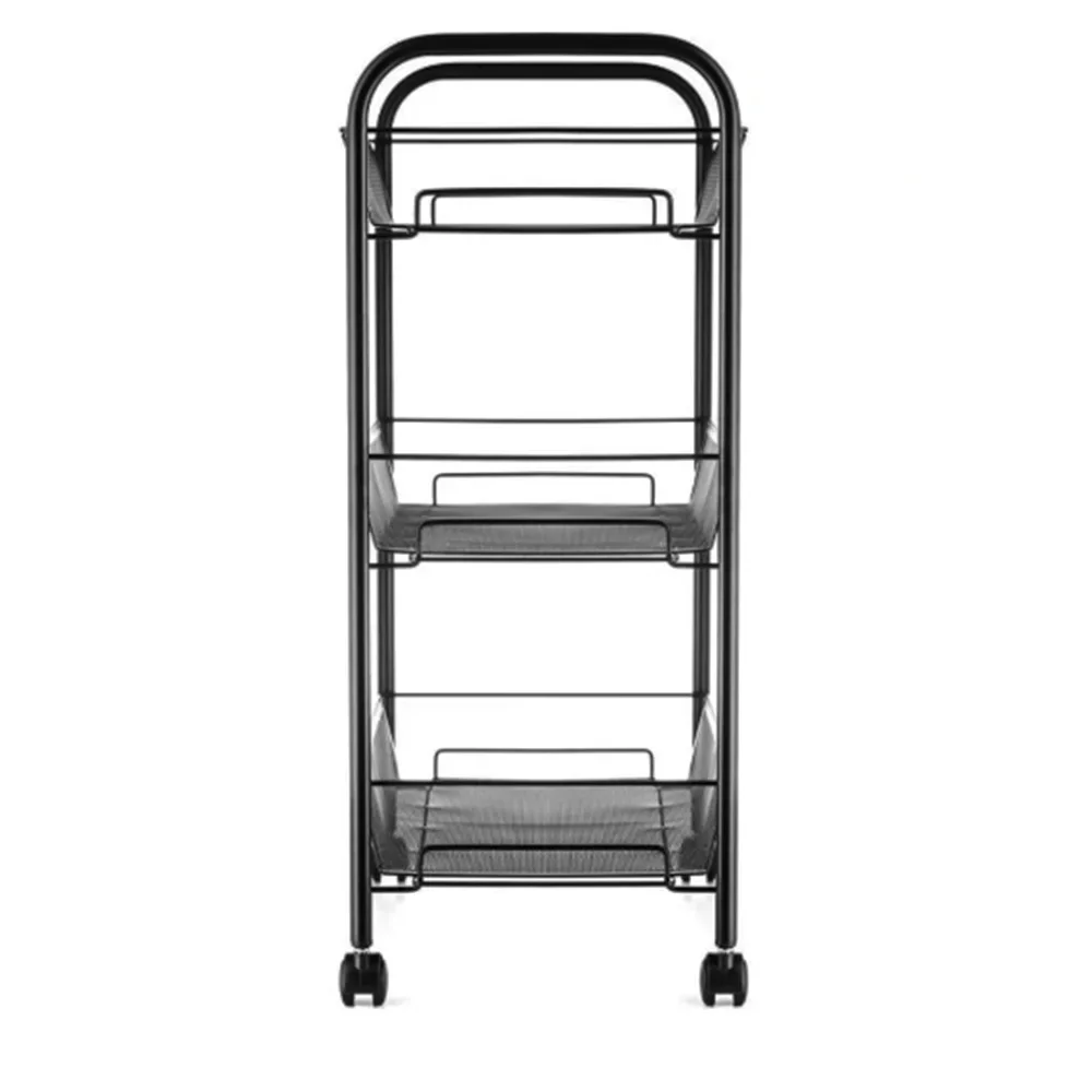 Multi-Purpose Household Rack Kitchen 3-Tier Rolling Basket Storage Cart Trolley With Wheels Auxiliary For Beauty Salon