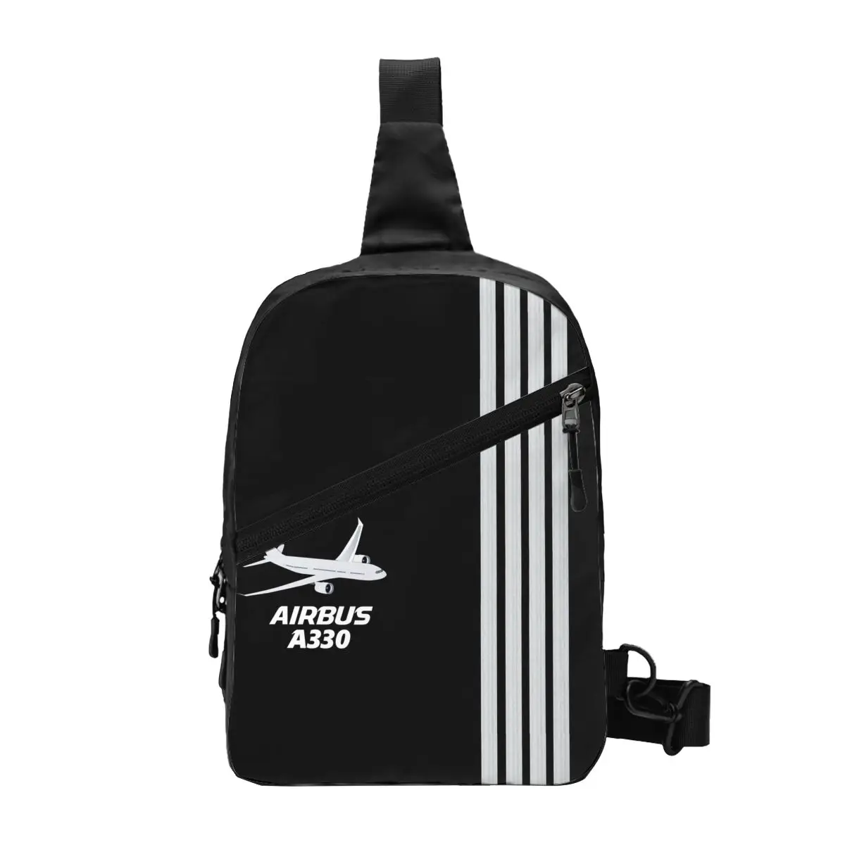 

Airbus A330 Captain Stripes Sling Crossbody Backpack Pilot Aviation Aviator Airplane Shoulder Chest Bag for Traveling Daypack