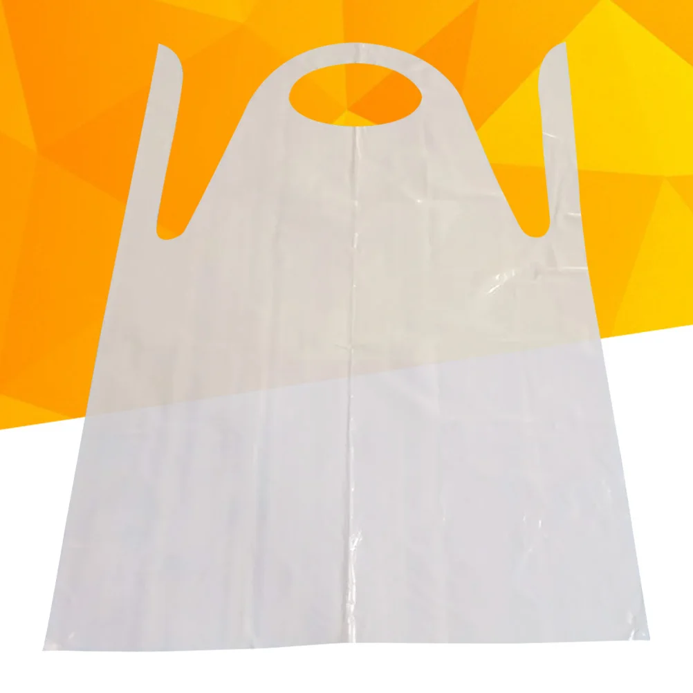 25Pcs Waterproof Disposable Plastic Aprons Cooking Painting Hotpot Picnic Protective Apron Disposable Aprons Apron for Cooking