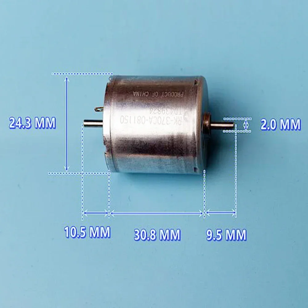 Mabuchi DC 12V-24V RK370-081150 Motor Copper Alloy Carbon Brush 3450RPM Low Speed 370 Motor for Inkjet Laser Printer Copier 15V