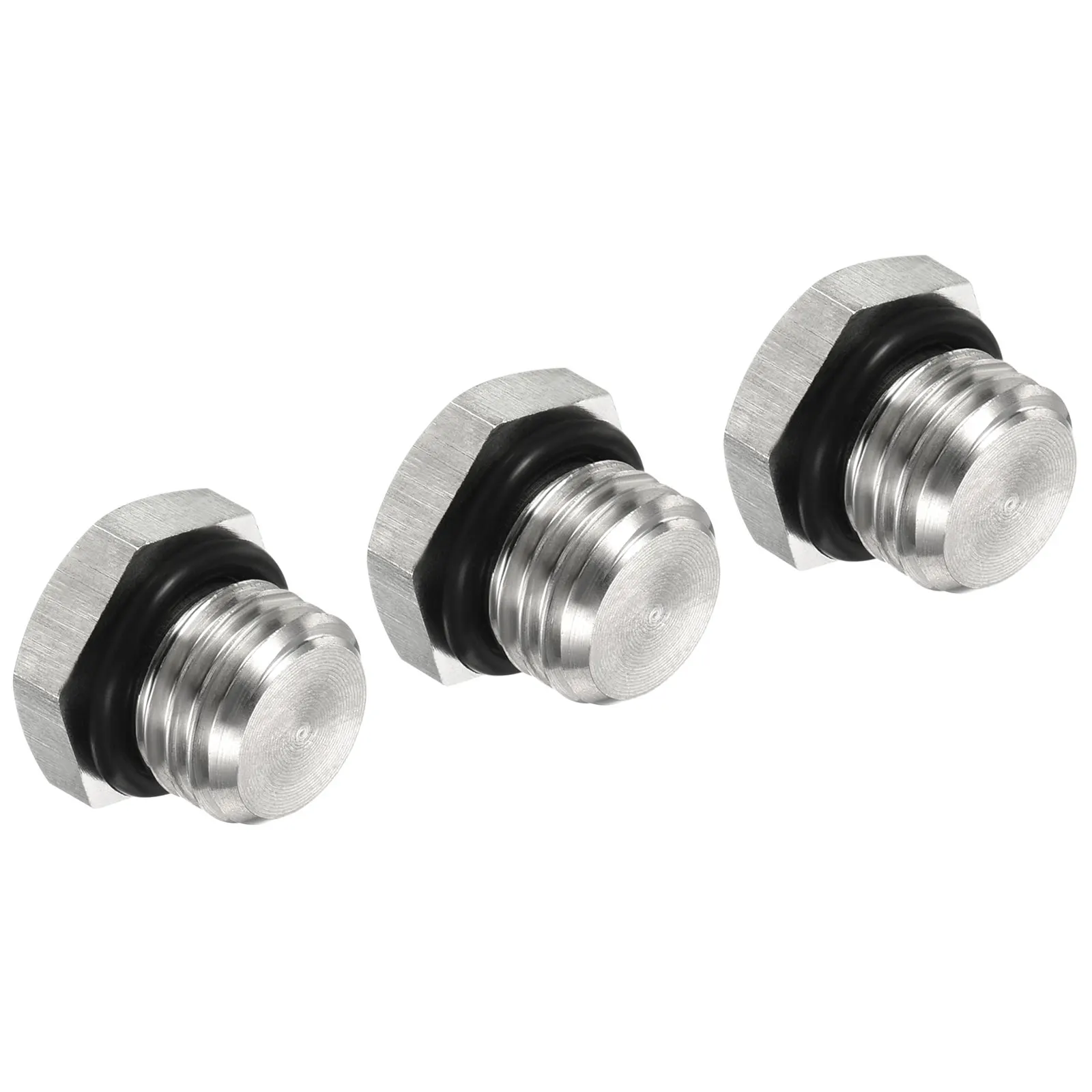

3 шт. M12x1,5 штекер водонепроницаемый пылезащитный фитинг из нержавеющей стали 304 с шестигранной головкой, твердый фитинг для труб с резиновым кольцом