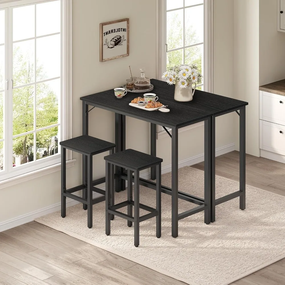 

Narrow Bar Table, Pub Table for Dining Room, Counter Bar Tables with Sturdy Metal Frame, Connectable Bar Table