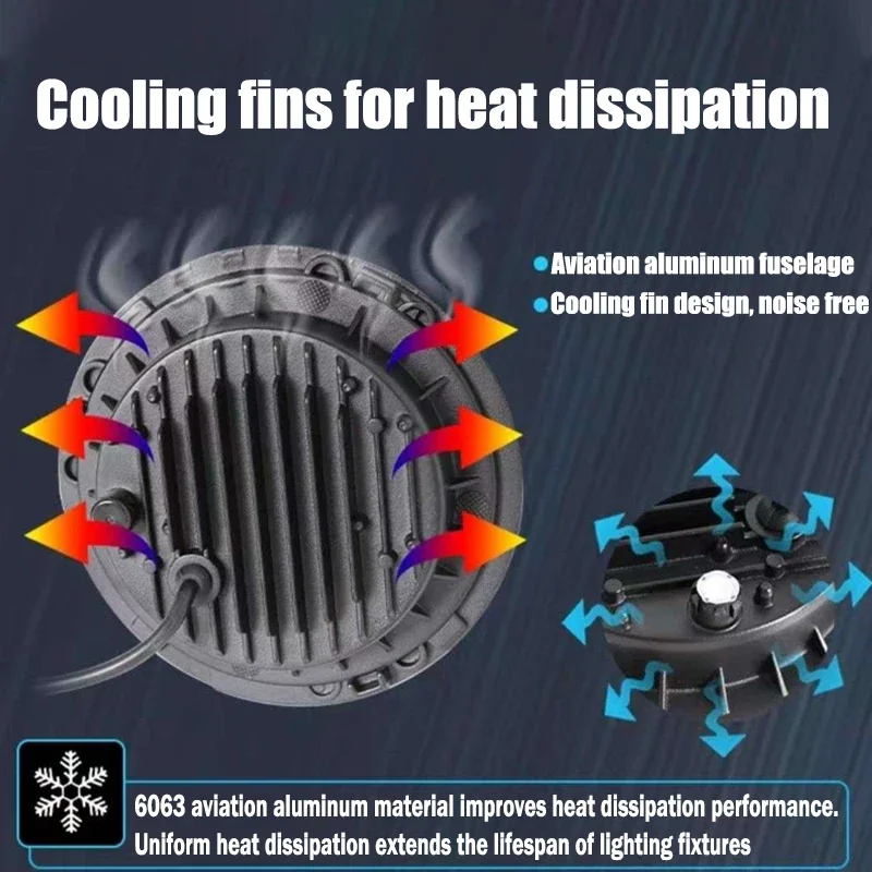 7 Inch LED Headlight 6000K 60W For Jeep Wrangler JK TJ Headlights Angel Eye DRL Amber Turn Signal Wrangler Headlight