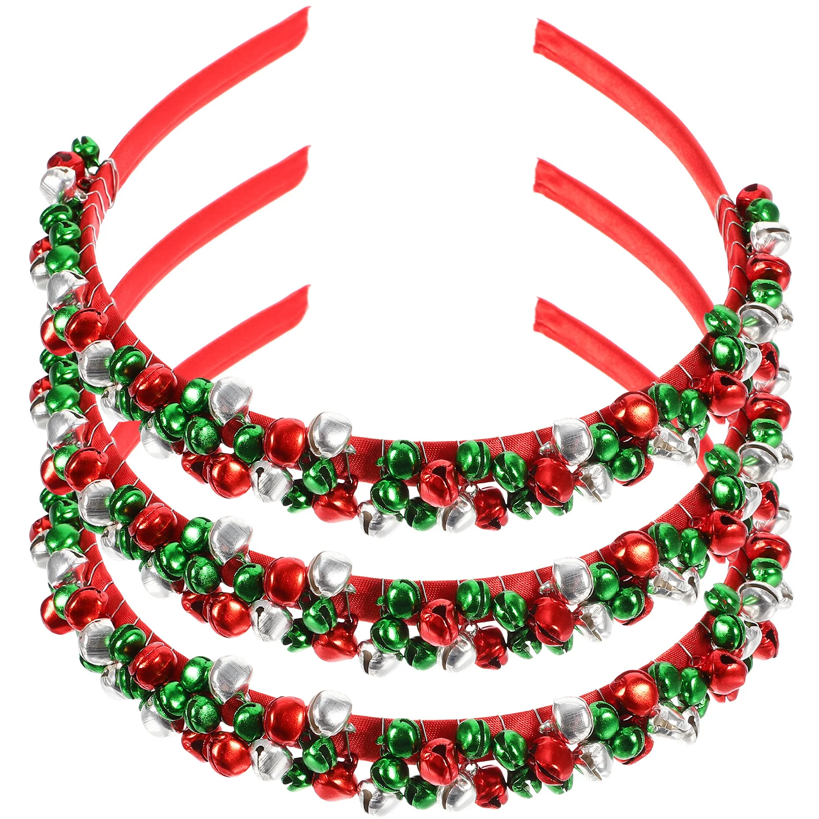 

3Pcs Christmas Headbands Holiday Jingle Bell Headbands Lightweight Comfortable Xmas Hair Accessories for Women Party Photography