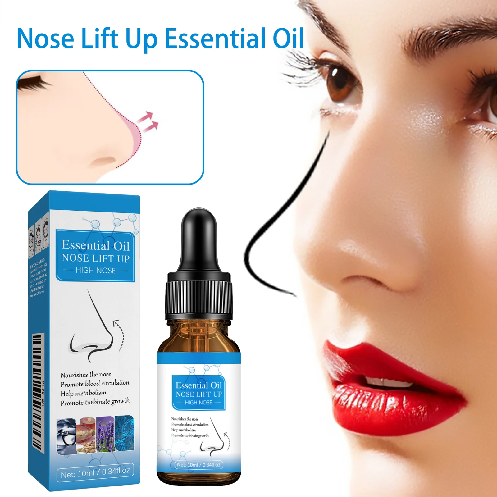 A well-shaped nose can make the facial features more three-dimensional. Upright Nose Essential Oil.