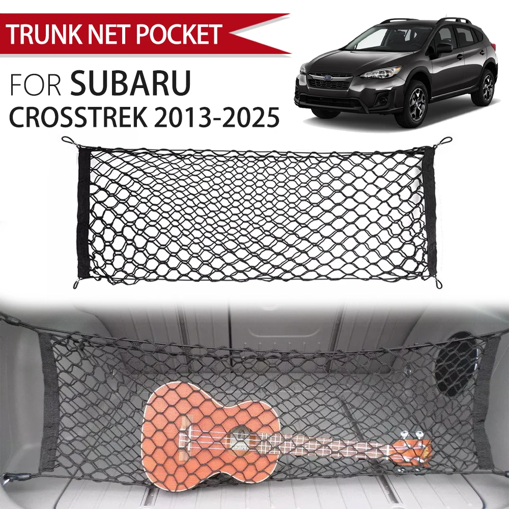 Dedicated Cargo Net Upgraded Nylon Rear Cargo Organizer Trunk Storage Net Black Suitable For Subaru CrossTrek 2013-2024 2025