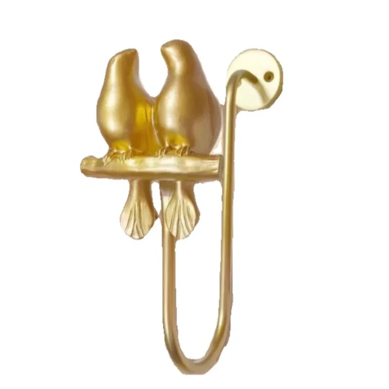 Creative Nordic Bird Curtain Hook Living Room Villa Curtain Cloth Wall Hook No Tie-up Retro Decorative Hook Curtain Accessories