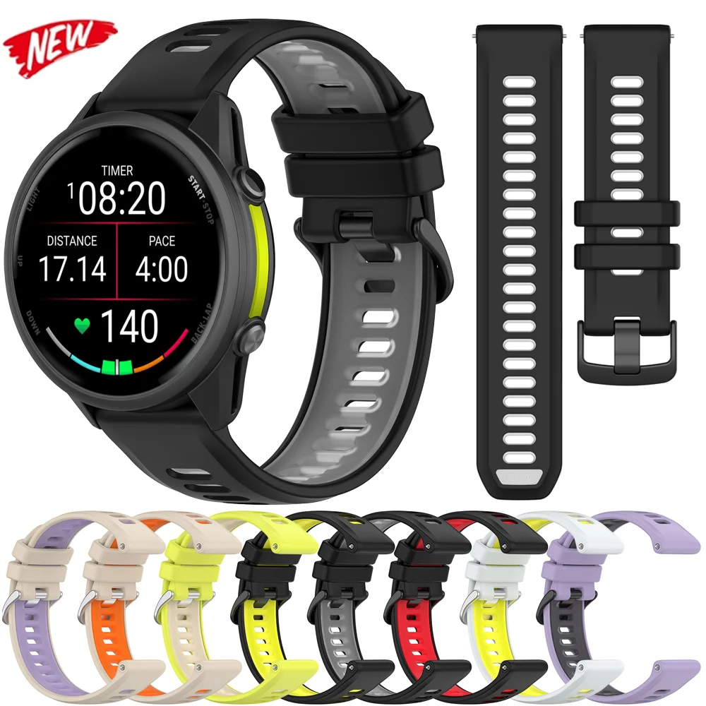 

Official Silicone Strap for Garmin Forerunner 970 965 955 945 935 745 Two-tone Sports Breathable Bracelet Wristband Accessories