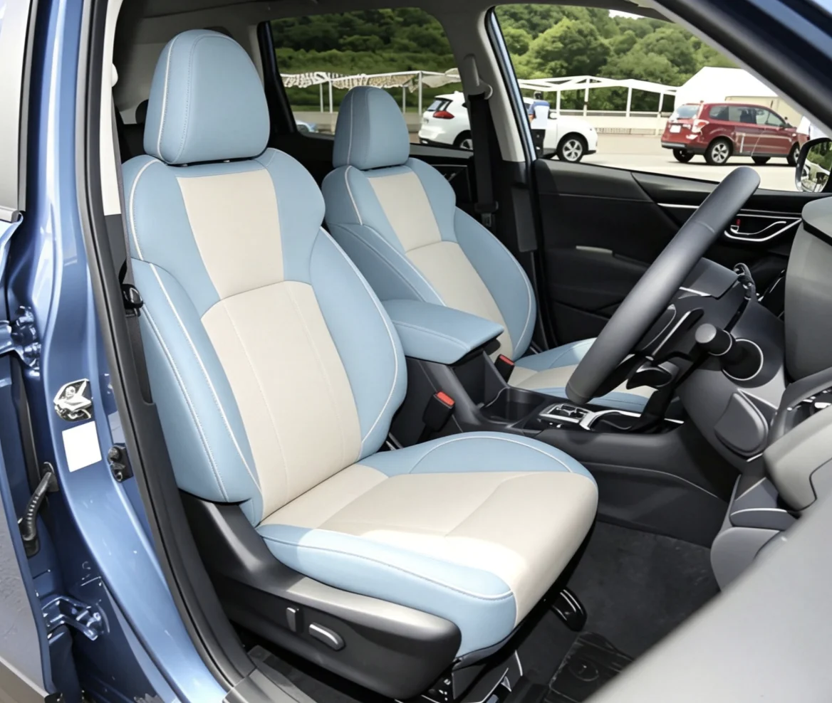 Für Subaru Forester 2019~2021 Maßgefertigte Autositzbezüge Luxuriöses Nappaleder 100% Passgenau Innenraumzubehör 360 ° Vollständige Abdeckung – Detail 6