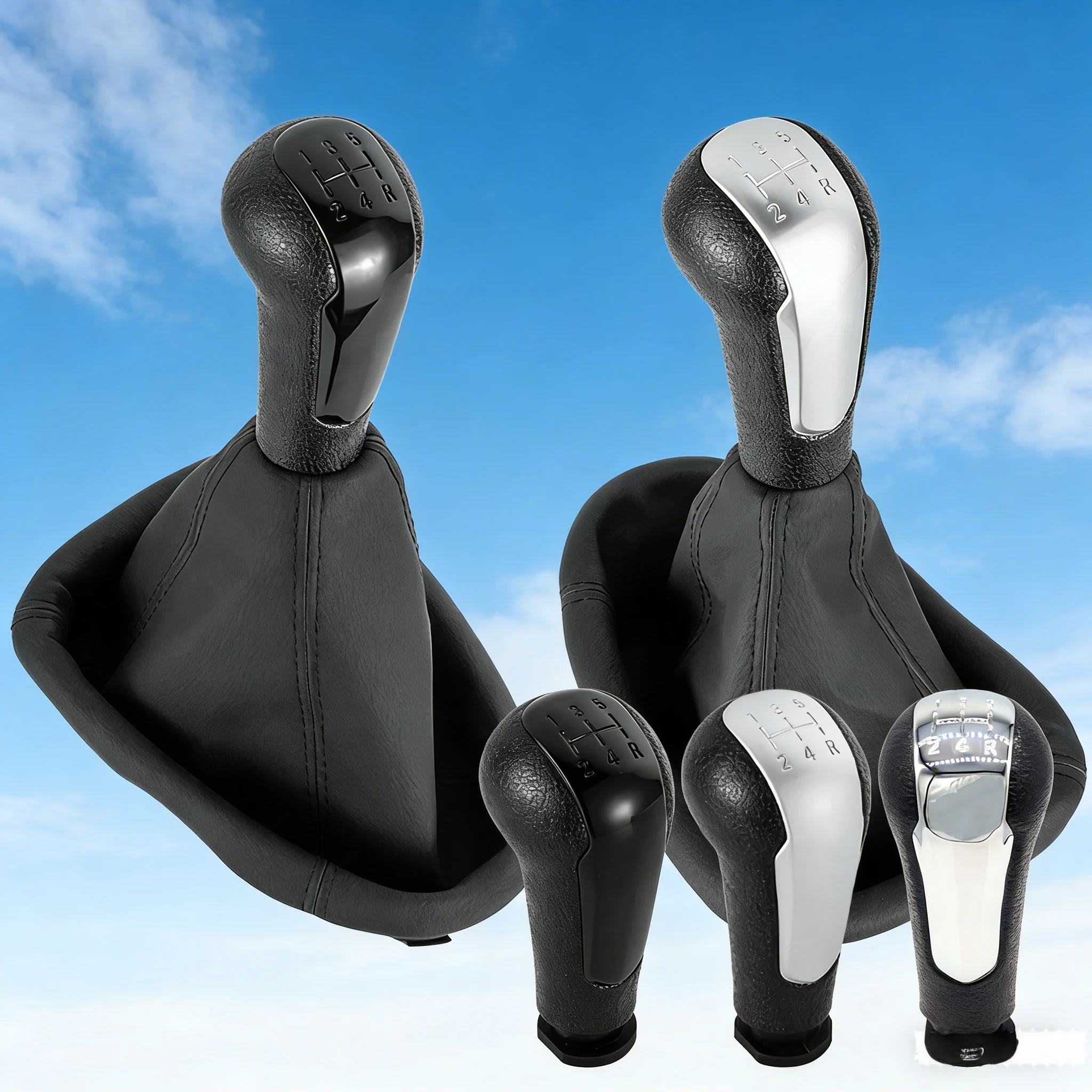 

Ручка переключения передач 5-ступенчатой механической коробки передач для Chevrolet Matiz Spark M300 2011-2016 с кожаным чехлом