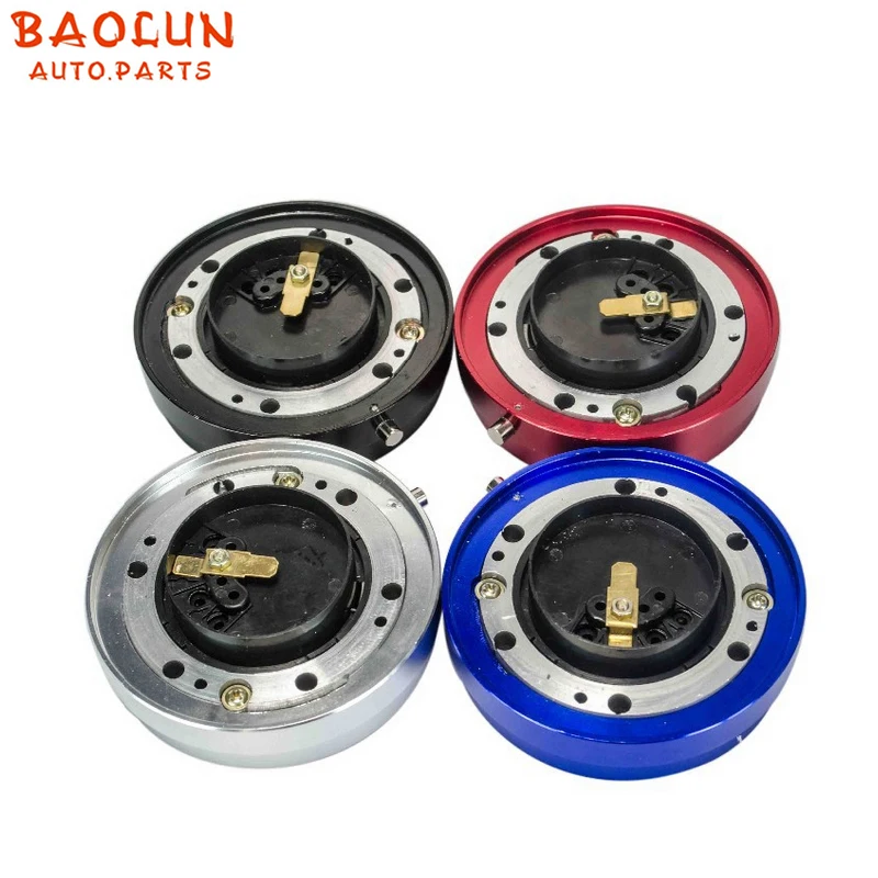 

BAOLUN Aluminum Thin Version 6 Hole Quick Release Steering Wheel Hub Adapter Snap Off Boss kit