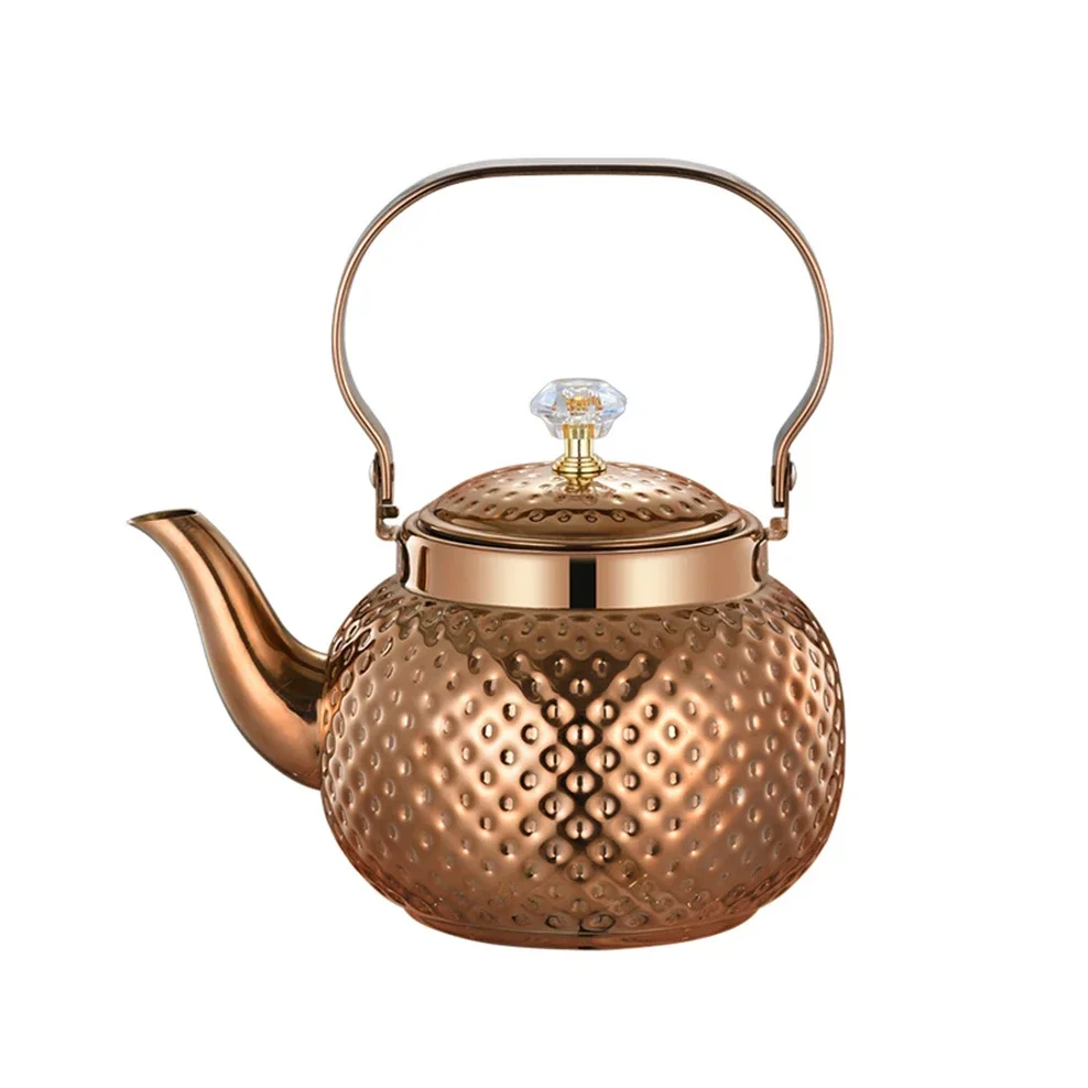 

2023 New Stainless Steel Boiling Kettle Home Restaurant Teapot With Strainer Korean Style Flower Tea Kettle 1.2L/1.6L/2.0L