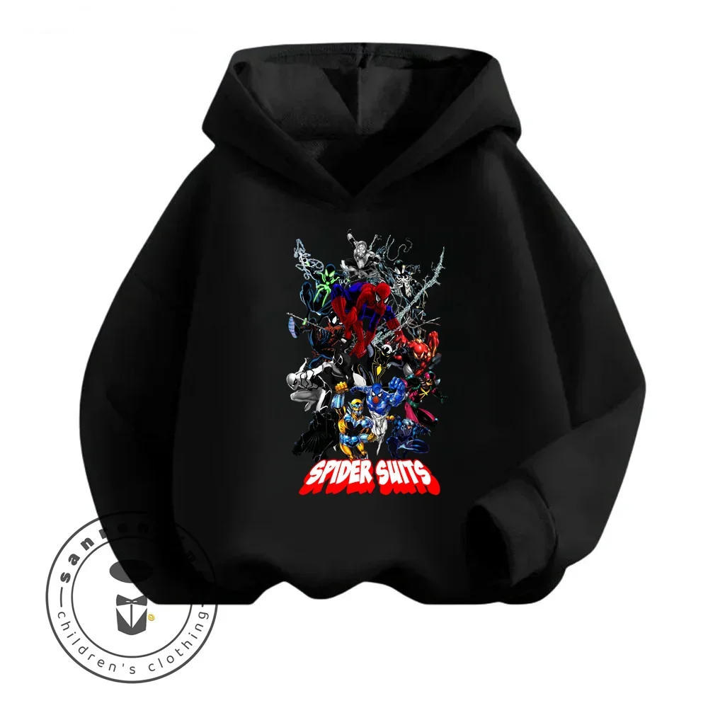 

2024 Spider Man Cartoon Classic Fashion Forward Children Youth Filled with Street Style Super Good Looking Long Sleeve Hoodie