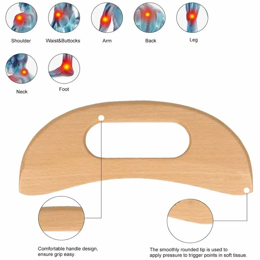 ZONGKUNG 1PCS Holz Therapie Massage Sets Schmerzen Relief Anti Cellulite Körper Abnehmen Gua Sha Zurück Massager Maderoterapia Corporal – Detail 10