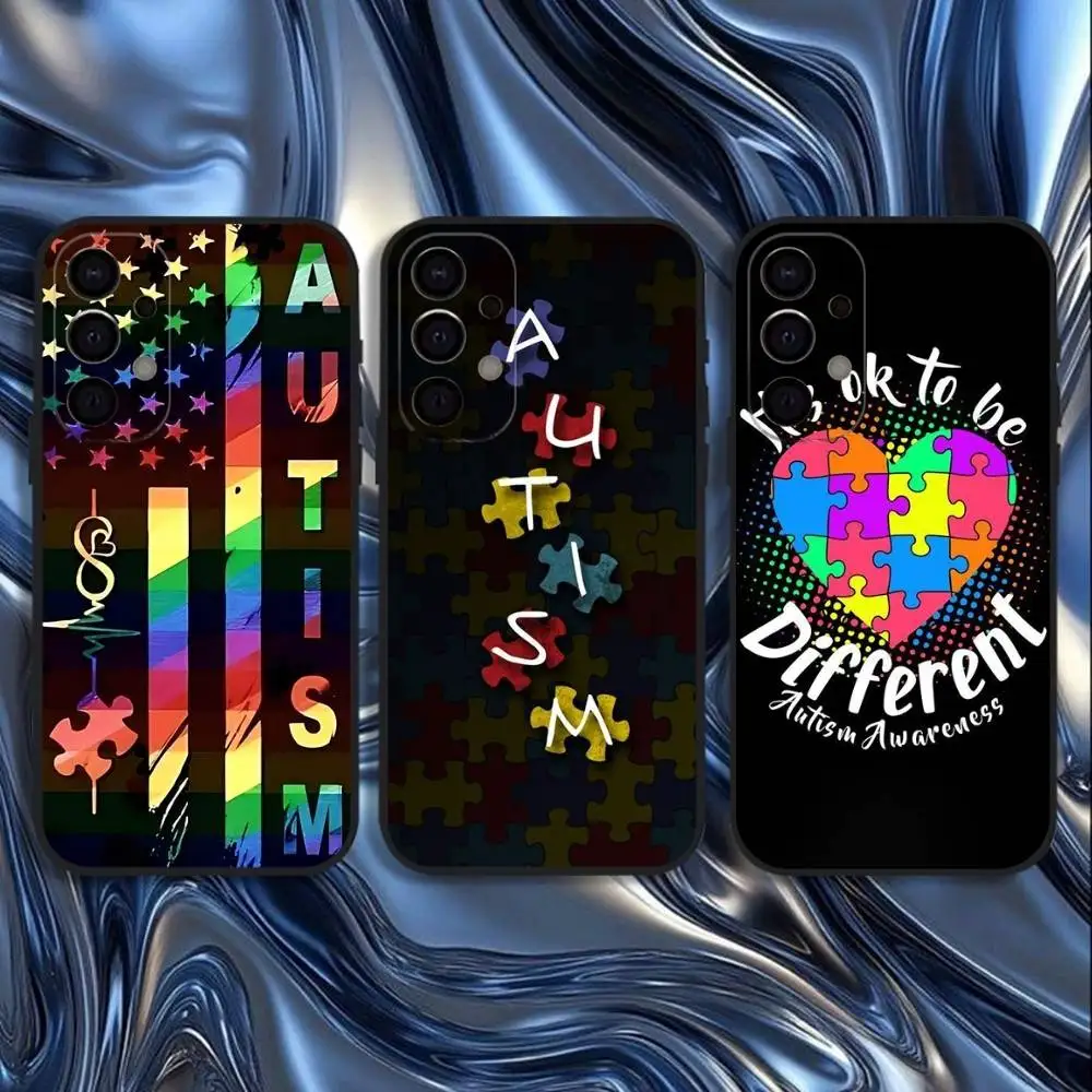 

Autism Awareness Phone Case For Samsung S25,S24,S21,S22,S23,S30,Ultra,S20,Plus,Fe,Lite,5G Black Cover
